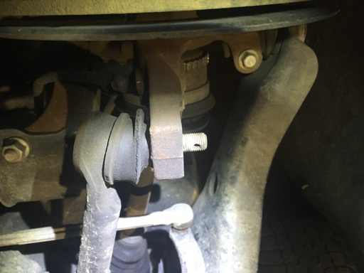 Old tie rod attached
