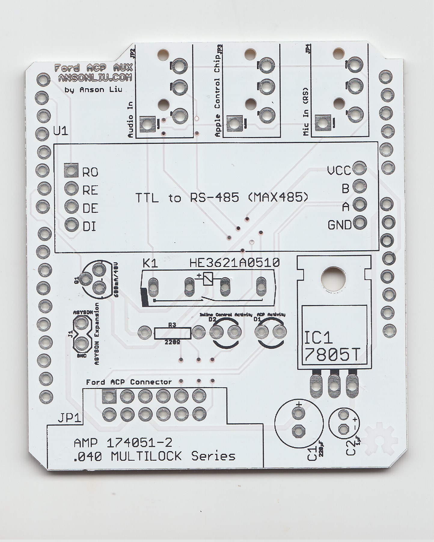 AUX5 pcb before soldering