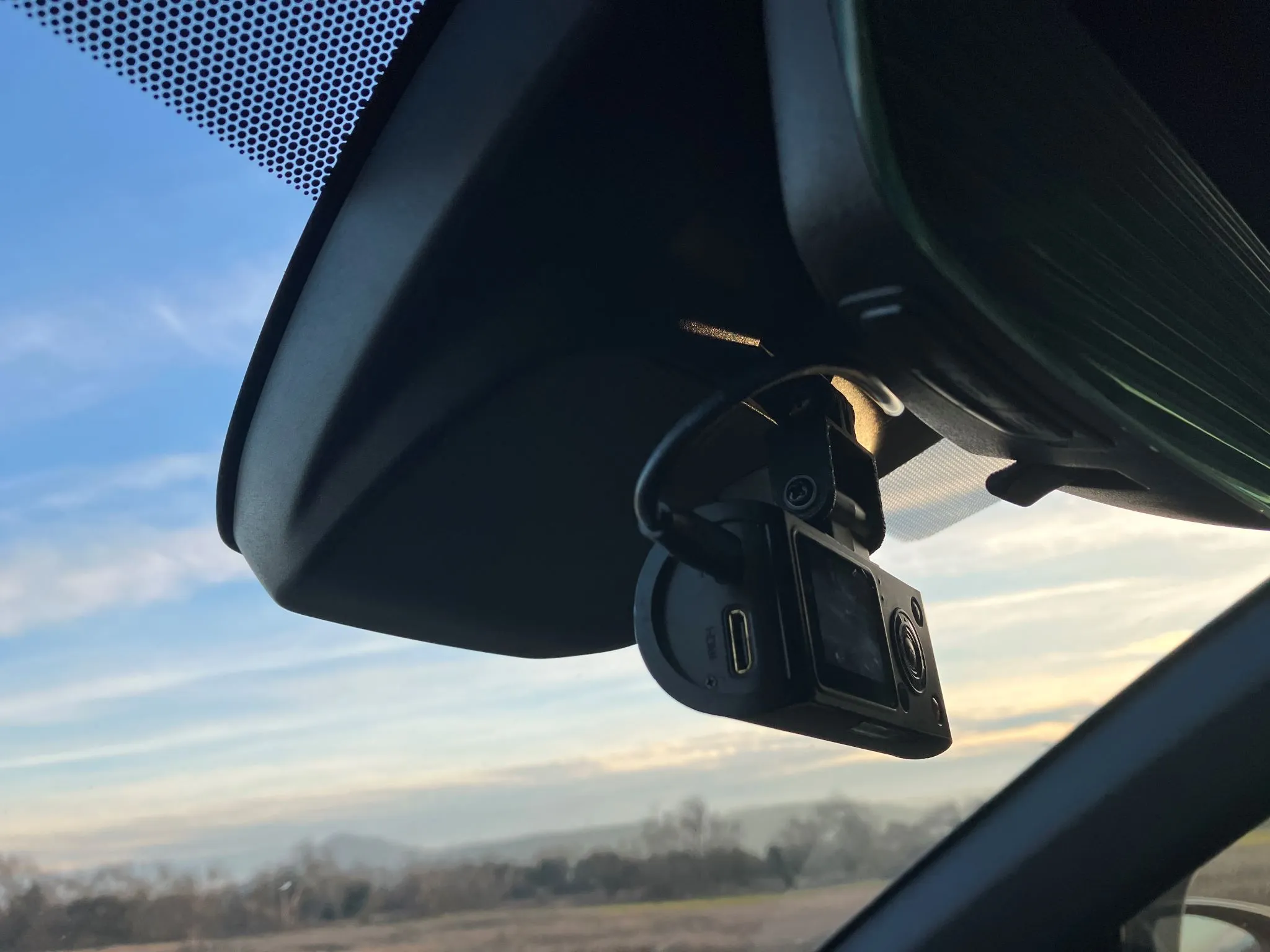mount in front windshield
