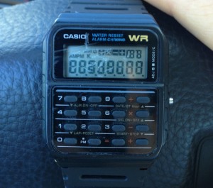 Casio calculator best sale watch set time