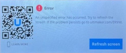 Ultimaker system error