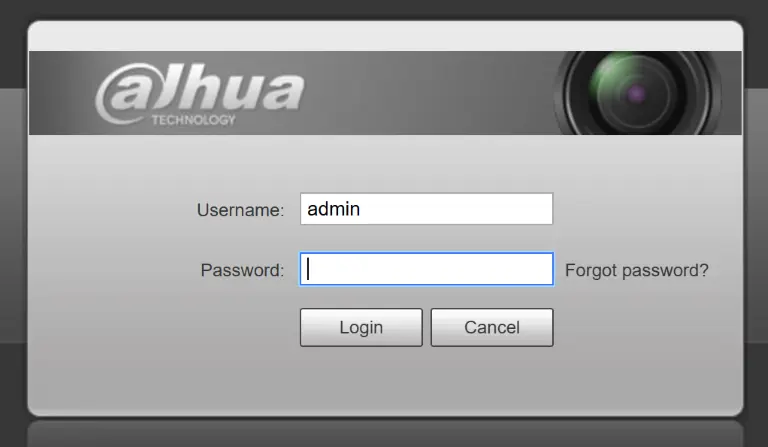 dahua branded login