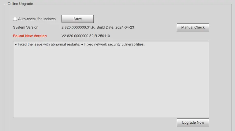 dahua firmware update